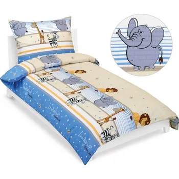 Povlečení Bellatex Povlečení krepové Modrá,Béžová,Bílá