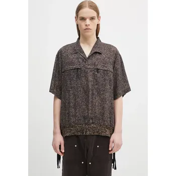 Pánská košile Košile Undercover Shirt/blouse pánská, hnědá barva, relaxed, s klasickým límcem, UC1E4405, M, 98X