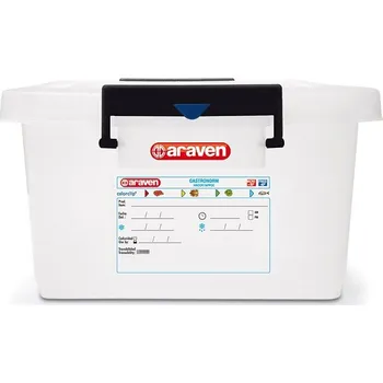 ARAVEN box na potraviny s víkem 40 l, BÍLÁ
