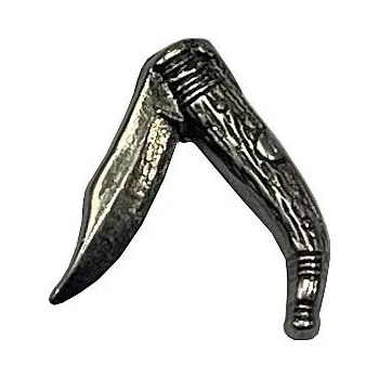 Brož Joker pin do klopy Pocket Knife Satin Old Silver