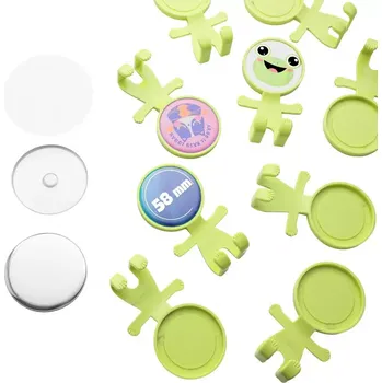 Nástroj na niť a příze Špendlík 58mm ve tvaru muže, háček, zelený, sada 50 ks.