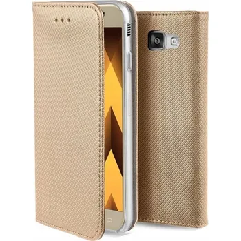 Pouzdro na mobilní telefon Pouzdro s klopou XxX CASE pro Samsung Galaxy A5 2017 zlaté