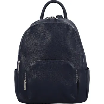 Městský batoh Nadčasový dámský kožený batůžek Paz, tmavě modrá