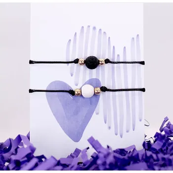 Náramek Provázkové náramky pro páry - YIN A YANG