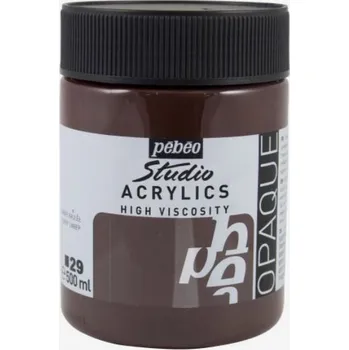 Vodová barva Akrylová barva Pébéo Studio Acrylic 500 ml - hnědá tmavě jantar 29