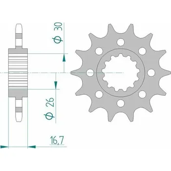 Nářadí na motocykly Ocelové standardní přední kolo AFAM 20613 - 520 20613-15