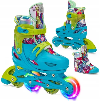 Kolečkové brusle Kolečkové Brusle dětské ATTABO Turbojet LED modré 34 - 37