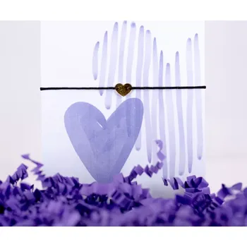 Náramek Zlatý provázkový náramek - SRDÍČKO