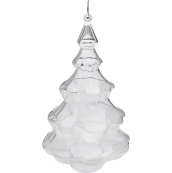 Vánoční dekorace Vánoční Koule průhledná Vánoční stromek 17 cm 1 ks