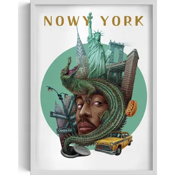 Obraz Obraz dekorace na zeď New York Socha Svobody Brooklynský most 50x70 cm