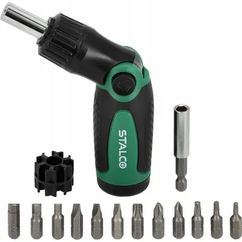 Šroubovák ŠROUBOVÁK S RAČNOU 14 DÍLNÁ SADA "STALCO" S BITY 12403
