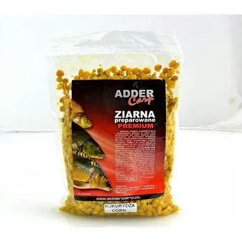 Návnadová surovina Adder Carp Premium Upravená Kukuřice Natural CORN 1kg