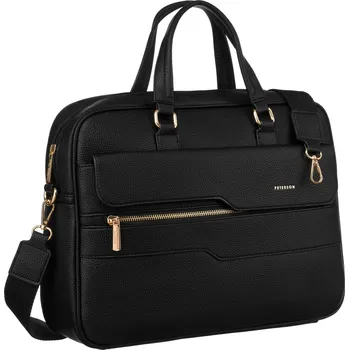 Kabelka Peterson černá elegantní dámská taška na notebook a dokumenty
