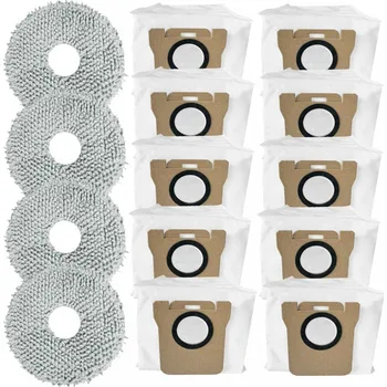 Sada příslušenství pro robotický vysavač Sáčky a mopy pro DREAME Bot L10s, XIAOMI S10/X10/X20 Max, Plus, Pro 10+4ks