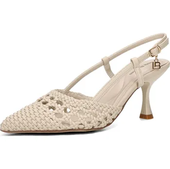 Dámské lodičky Laura Biagiotti dámské stylové lodičky s otevřenou patou - béžové