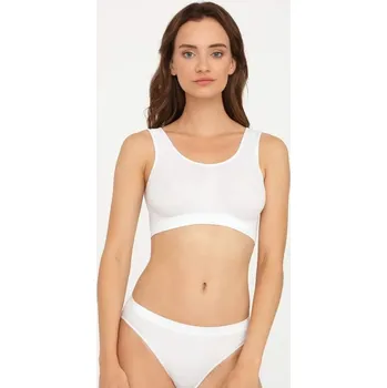 Podprsenka Bezešvý top na širokých ramínkách, bílý, Gatta, vel. XL