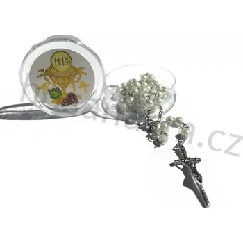 Růženec Růženec k 1. svatému přijímání (bílý, s krabičkou)