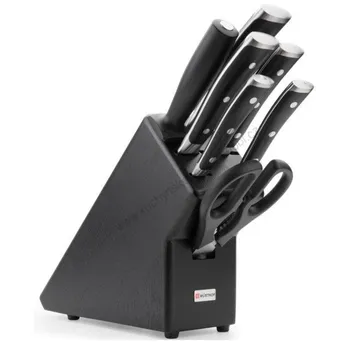 Kuchyňský nůž Wüsthof Classic Ikon 9878 7 ks černý