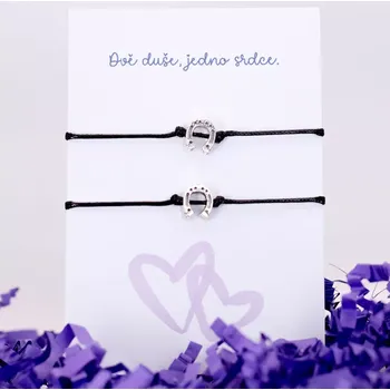 Náramek Provázkové náramky pro páry - PODKOVIČKA