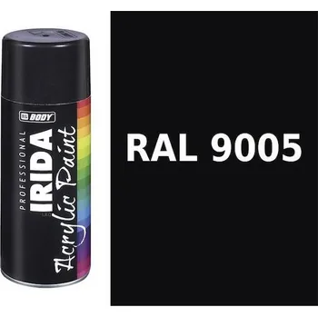 Barva ve spreji BODY IRIDA akrylový sprej RAL 9005 černý lesk, 400 ml