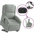 Masážní křeslo Zvedací masážní polohovací křeslo 3204311 světle šedé