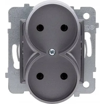 Elektrická zásuvka Elektrická Zásuvka nástěnná Polmark šedá