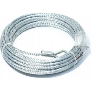 lanový naviják Ocelové lano 6,5 mm x 15 m pro naviják ATV 4500 lbs