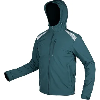 Pánská softshellová bunda NEO TOOLS Bunda Mix&Match, čtyřsměrně strečová, zelená Velikost: XXL