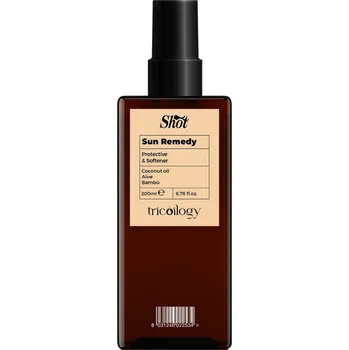 Vlasová regenerace Shot TRICOILOGY Sun Remedy Spray - ochranný a zjemňující sprej na vlasy, 200 ml