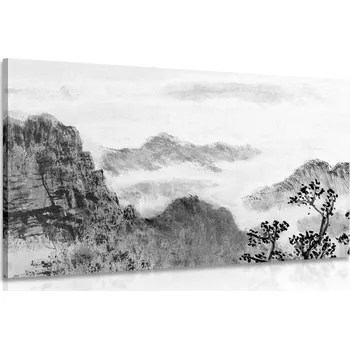 Obraz Dovido Obraz tradiční čínská malba krajiny v černobílém provedení