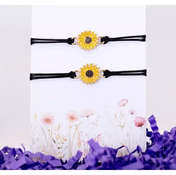 Náramek Provázkové náramky přátelství - SLUNEČNICE