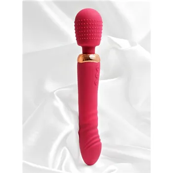 Vibrátor Multifunkční vibrační hlavice DKK Ritual 2v1 - Červené