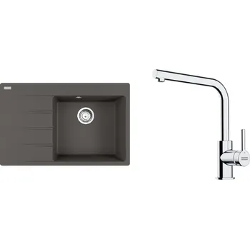 Granitový dřez Franke CNG 611-78 TL/7 šedá břidlice+FS 3230.031 114.0720.167
