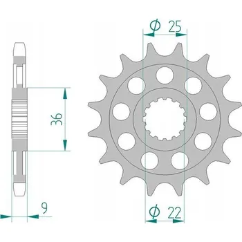 Nářadí na motocykly Řetězové kolo AFAM 94900-15