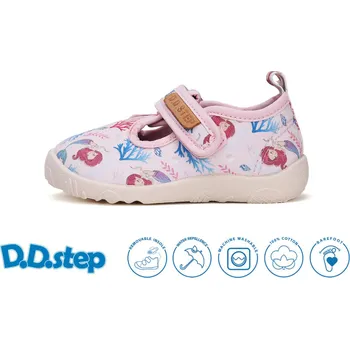 D.D. Step D.D.STEP BAREFOOT dětské textilní tenisky/papučky C086-51733 Baby Pink Velikost: 27