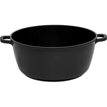 Pečicí pánev Titanový hrnec s poklicí 24 cm Black Indukce