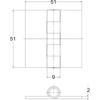 pant Pant k přivaření masivní čtvercový 5 variant Varianta: 1. 50x50x2mm