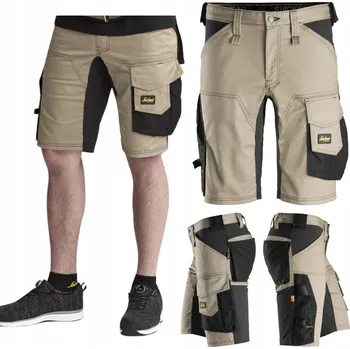 Krátké kraťasy Snickers AllroundWork 6143 Stretch, velikost 54, khaki