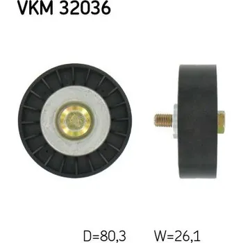 Vratná/vodicí kladka, klínový žebrový řemen SKF VKM 32036