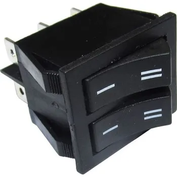 vypínač Hadex Přepínač kolébkový RS-2102-3C, 2xON-ON 1pol.250V/15A černý