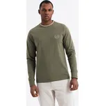 Pánské triko OMBRE OM-LSCL-0128 OLIVE L