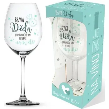 metr Sklenice na víno Bezva děda