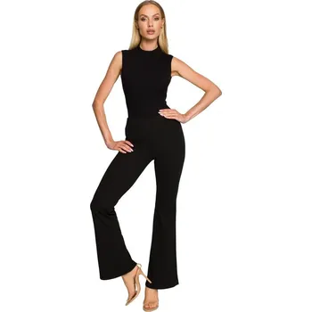 Rozšířené kalhoty s vysokým pasem M704 černé - MOE černá S