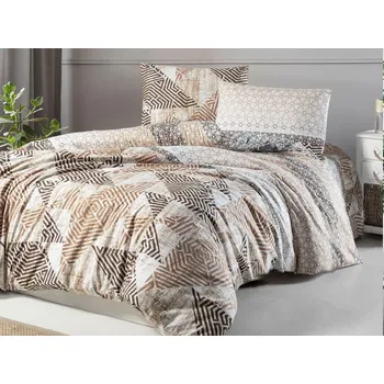 Povlečení Povlečení krep 140x200, 70x90cm Espera natur nitěný knoflík