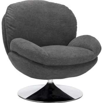 Křeslo Otočné křeslo BRIGITTE BREGO, Šedá 18/Chrom