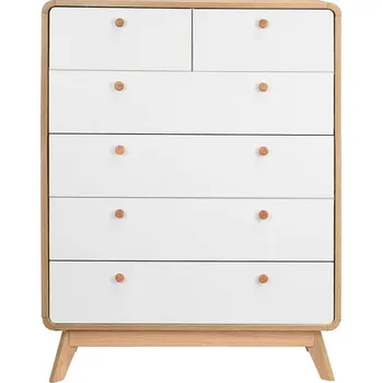 Komoda Vysoká komoda v dekoru dubu v bílo-přírodní barvě 81x104 cm Caitlin – Støraa ID_1671374