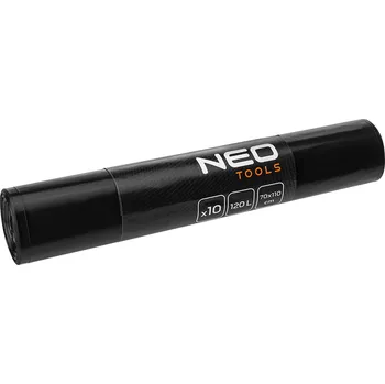 Pytle na odpadky NEO TOOLS Stavební pytle 120 l, černé, 10 kusů, 50 mic