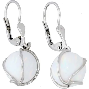 Náušnice Goldstore Stříbrné náušnice na patent opál Varianta: stříbrné náušnice