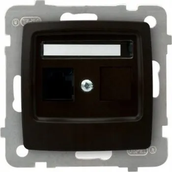 Elektrická zásuvka Internetová zásuvka nástěnná Ospel hnědá