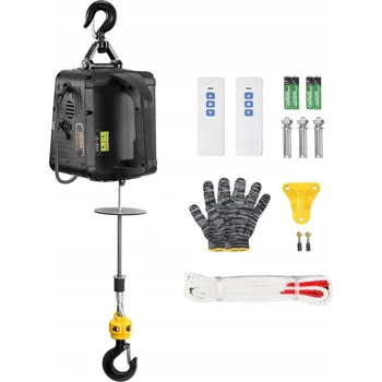 lanový naviják 2 v 1 Přenosný Elektrický Naviják 500 kg Bezdrátové Dálkové Ovládání
